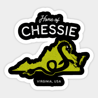 Home of Chessie - Virginia USA Cryptid Sea Monster Sticker